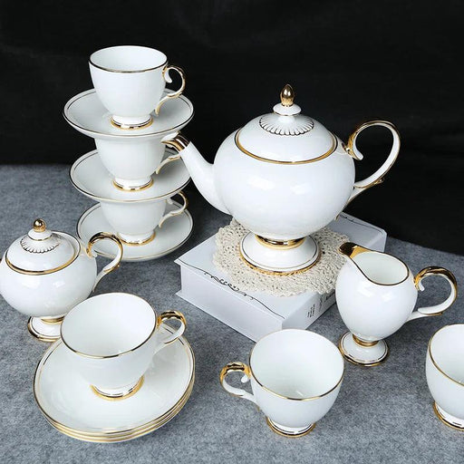 Elegant 15-Piece Bone China Tea and Coffee Set