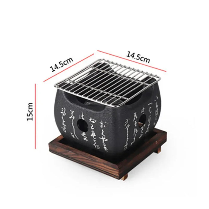 Portable Japanese & Korean Charcoal BBQ Grill Kit with Aluminium Alloy Stove: Your Ultimate Grilling Companion