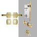 Sleek Brass Lever Door Handles Set for Bedroom and Bathroom