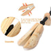 Adjustable Pine Wood Shoe Expander with Comfort Plugs - Unisex Fit Available in Multiple Sizes