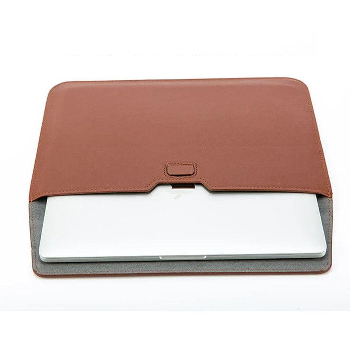 Sleek PU Leather Laptop Sleeve - Compatible with MacBook and Huawei - Chic Tech Accessory for Everyday Use