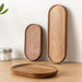 Japanese-Inspired Solid Wood Round Dessert Serving Plate - Ideal for Snacks & Dried Fruits