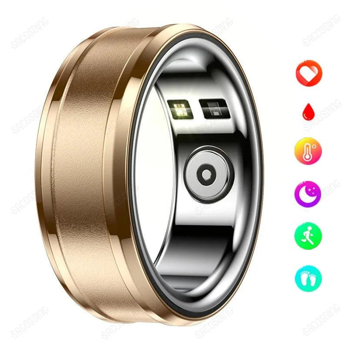 Titanium Smart Health Tracking Ring with Waterproof Capabilities