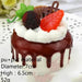 Realistic Faux Fruit Cake Display Model for Home Decor and Photography - 1 Piece Artificial Dessert Prop