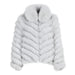 Elegant Reversible Women's Fox Fur Winter Jacket with Silk Lining