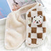 Cozy Plush Sweet Bear Print Winter Sweater for Small Dogs & Puppies with Secure Buckle Closure