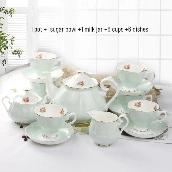 Elegant 15-Piece Bone China Afternoon Tea Set – Luxurious European Teaware Collection