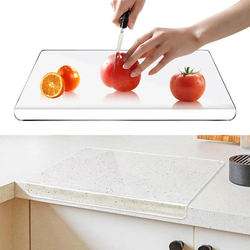 Clear Acrylic Kitchen Cutting Board - Versatile Chopping Block with Non-Slip Design