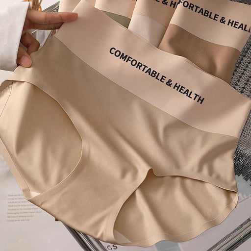 High Waist Seamless Ice Silk Women's Briefs - Ultimate Comfort Invisible Underwear