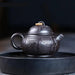 Handcrafted Authentic Purple Clay Teapot - 180ml Traditional Black Mud Kettle for Authentic Tea Brewing Experience