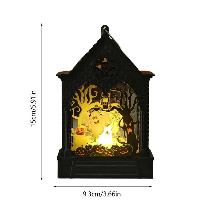 Battery-Operated Halloween Pumpkin Lantern with Electronic Candle Light - Perfect Spooky Decor for Parties and Home