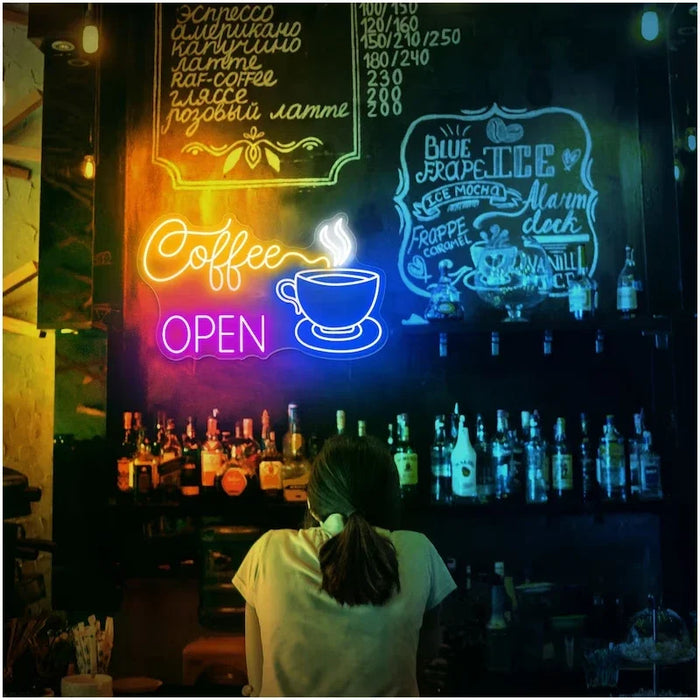 Neon Coffee Shop Sign: Customize Your Space with Warmth