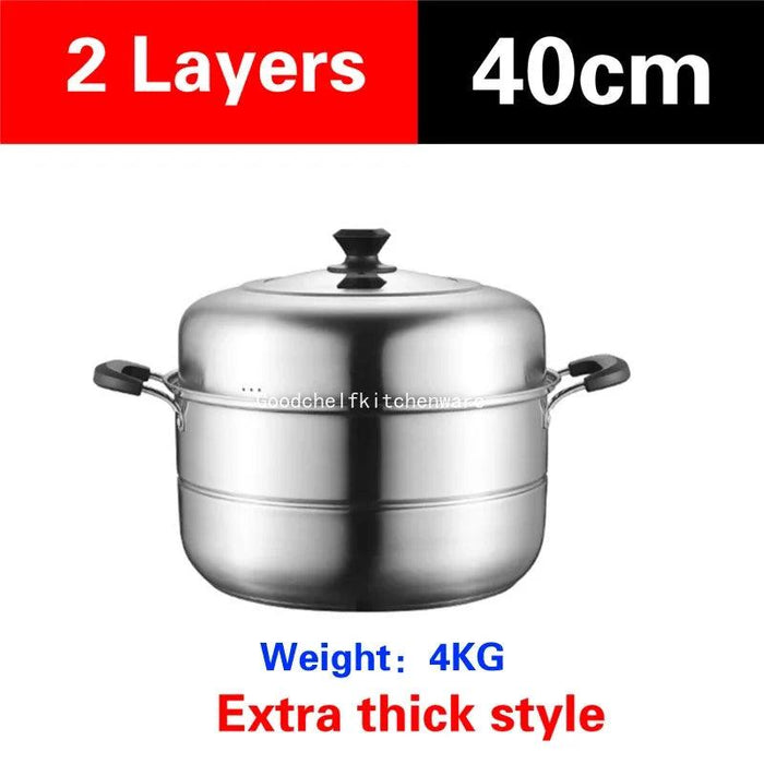 Deluxe Stainless Steel Multi-Layer Steamer for Optimal Home Cooking