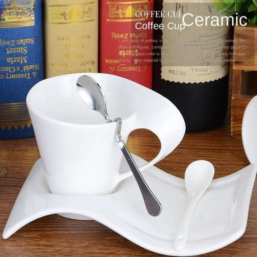 Chic European Espresso Mug Collection with Spoon and Holder for Home & Kitchen