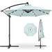 Solar-Powered 10ft LED Hanging Market Umbrella for Outdoor Spaces