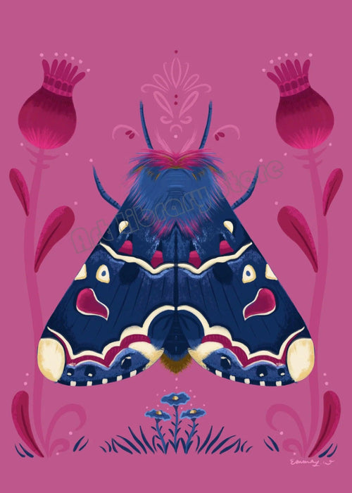 Enchanting Insect Canvas Art: Vibrant Moth and Golden Beetle Decor for a Playful Home