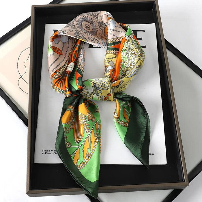 Chic Toddler Elegance: Luxurious 70x70cm Silk Scarf for Ages 6 Months to 4 Years