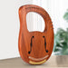 16-String Solid Wood Lyre Harp with Metal Strings, Carry Bag, Tuning Wrench, and Cleaning Cloth