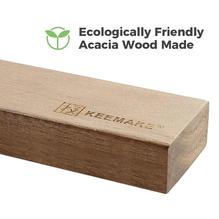 Sustainable Acacia Wood Magnetic Knife Strip with High-Strength Neodymium Magnets for Effortless Kitchen Organization