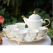 Nordic Elegance: Sophisticated Ceramic Coffee and Tea Set with Teapot and Cups