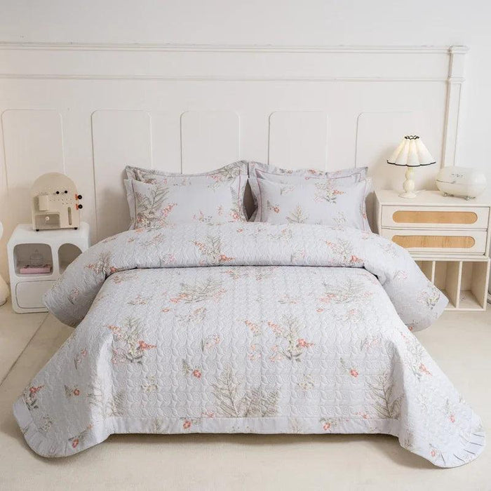 Elegant 100% Cotton Plaid Bedspread with Versatile Multi-Function Coverlet Set for Double Beds