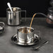 Sophisticated 304 Stainless Steel Coffee Mug Set with Saucer and Spoon