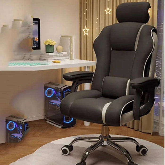 Pink Gaming Throne with Rolling Massage - Elevate Your Workspace!