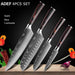 Premium 7CR17 Japanese Laser Damascus Culinary Knife Set - Chef, Santoku, Cleaver, Slicing & Utility Options