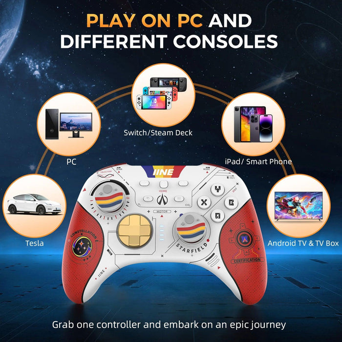 Ultimate Multi-Platform Wireless Gaming Controller: Precision Hall Effect Joystick, NFC Amiibo Support & Customizable Features