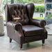 Elegant Leather Wingback Chair for Modern Living Areas