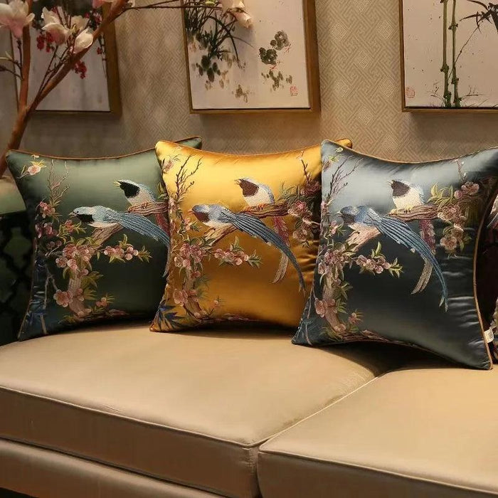 45x45/50x35cm Chinese Traditional Embroidered Bird Cushion Cover