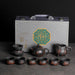 Yunnan Handcrafted Purple Pottery Tea Ceremony Set: Gaiwan Teapot and Cups for Elegant Brewing