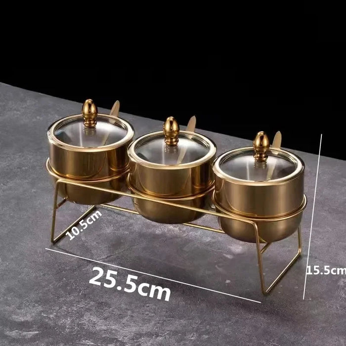 Elegant Stainless Steel Condiment Set with Wasabi Tray - Ideal for Hotpot, Dips, and More