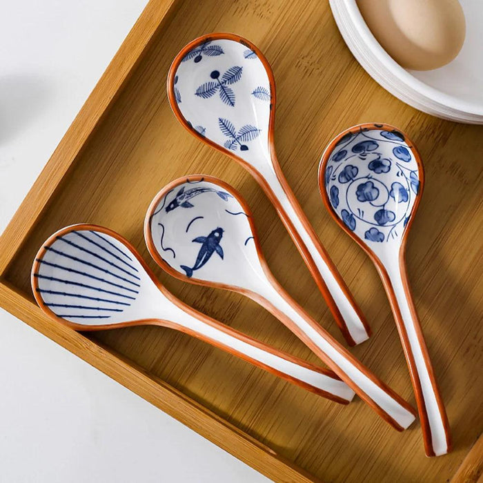 Stylish Ergonomic Japanese Ceramic Soup Spoon - Essential for Every Kitchen