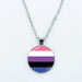 Vibrant Customizable Rainbow Glass Pendant Necklace for Love and Pride Celebration