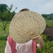 Vintage Raffia Hand Fan - Artisan Bamboo Cooling Accessory for Elegant Summer Celebrations