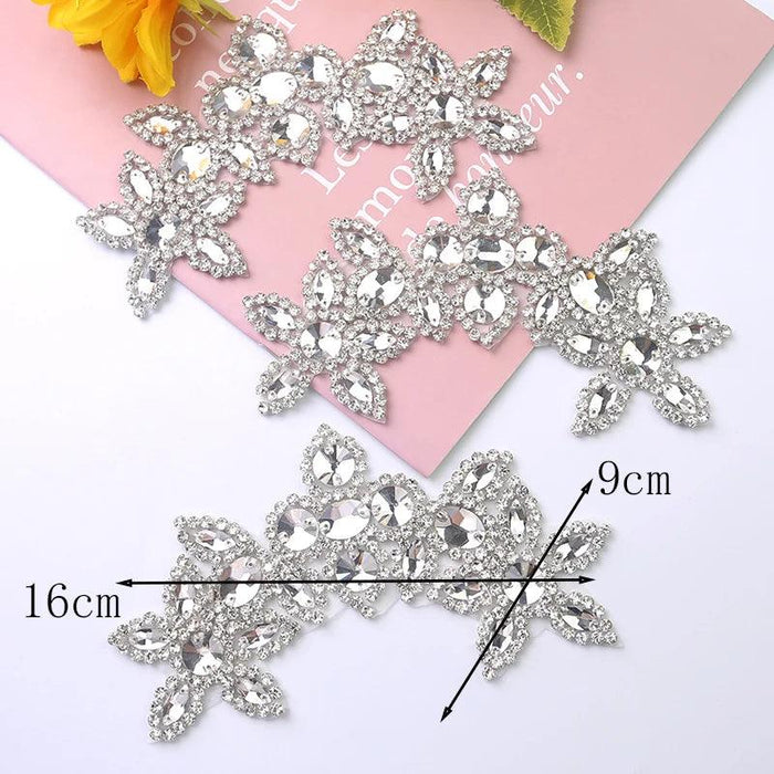 Sparkling Crystal-Studded Rhinestone Waist Appliqué Belt