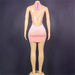 Glamorous Pink Sheer Mini Dress with Rhinestone Accents - Ideal for Stunning Events