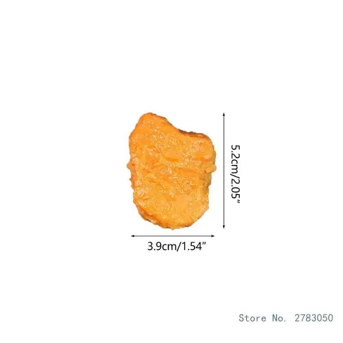 Set of 6 Realistic Artificial Fried Chicken Nuggets for Food Styling and Photography