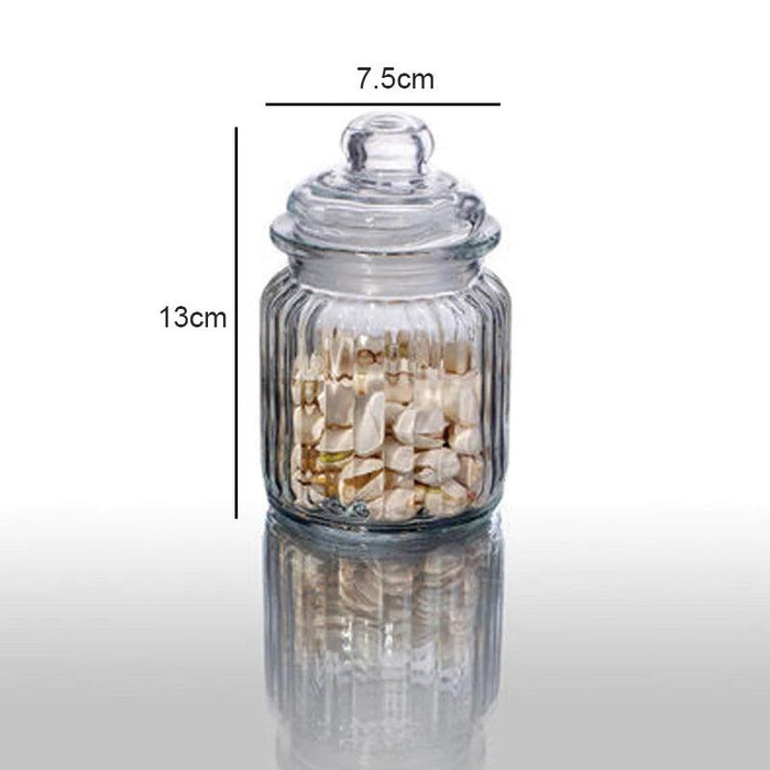 Amber Radiance Crystal Glass Storage Jar with Lid for Jewelry and Event Decor