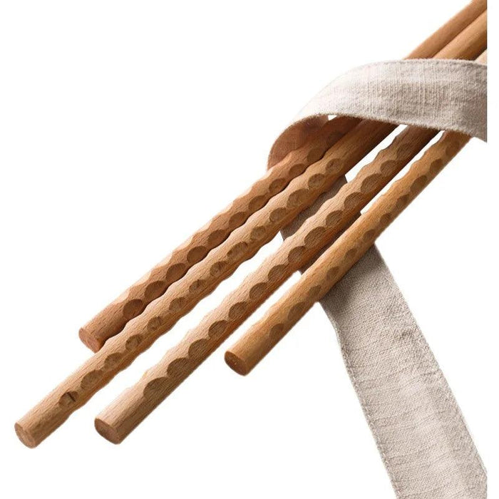 Extra Long Elegant Beech Wood Chopsticks for Noodles and Fried Delights