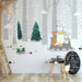 Nordic Enchantment: Customizable Forest Animal Wallpaper Mural for Stylish Home Decor