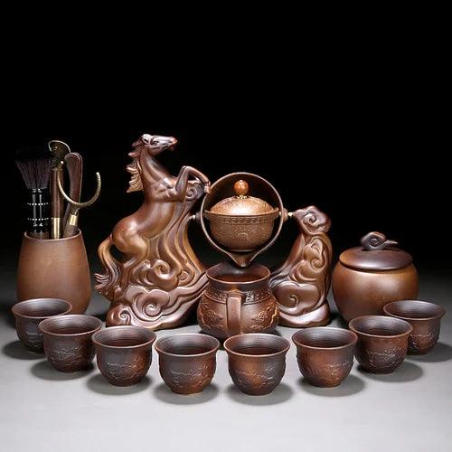 Elegant Portable Gongfu Tea Ceremony Set with Classic Infuser and Teapot