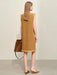 Summer Women's Chic Minimalist Sleeveless Knit Dress