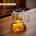 Sophisticated 750ml Glass Teapot Set with Effortless Pouring and Detachable Filter - Includes Matching Cups