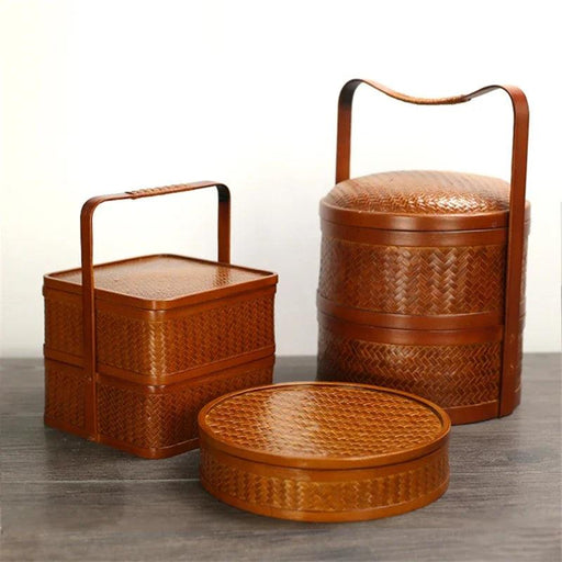 Eco-Friendly Bamboo Tea Set Organizer and Food Storage Combo - Perfect Gift Idea