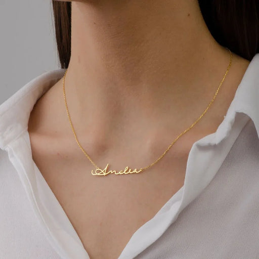 Custom Handcrafted Name Necklace with Personal Signature