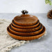 Elegant Acacia Wood Round Dinner Plates - 10.5-17.5cm Durable Solid Wood Serving Dish