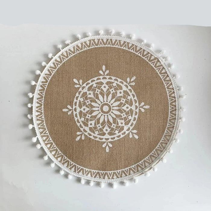 Stylish Non-Slip Jute Round Placemats for Elegant Dining & Entertaining