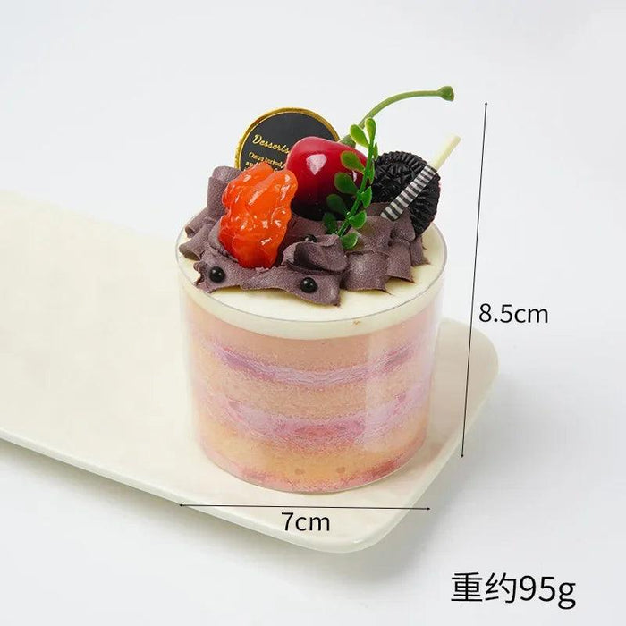 Charming Realistic Faux Cupcake Decoration - 8.5cm PVC Dessert Display